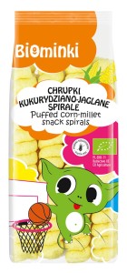BIOMINKI Chrupki kukurydziano-jaglane spirale bezglutenowe Bio 60g