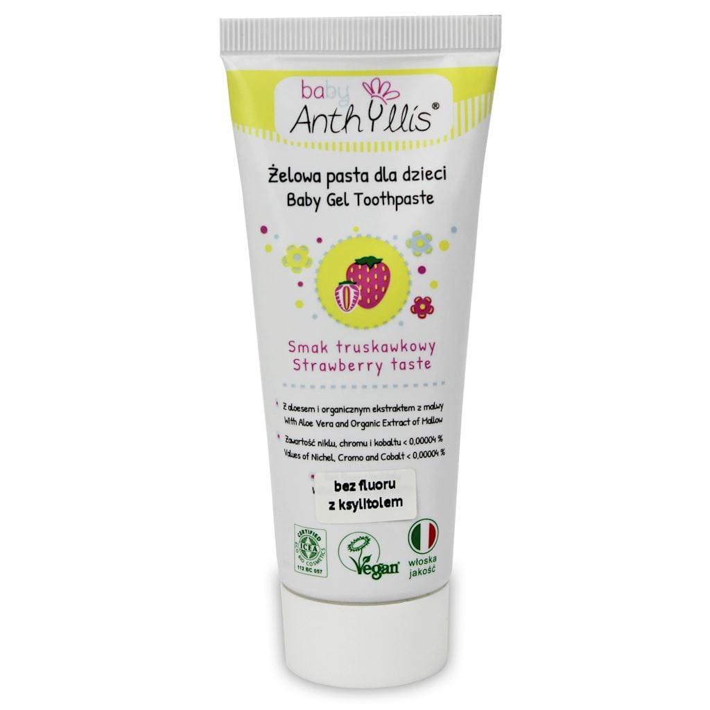 BABY ANTHYLLIS Pasta do zębów dla dzieci bez fluoru truskawkowa 75ml
