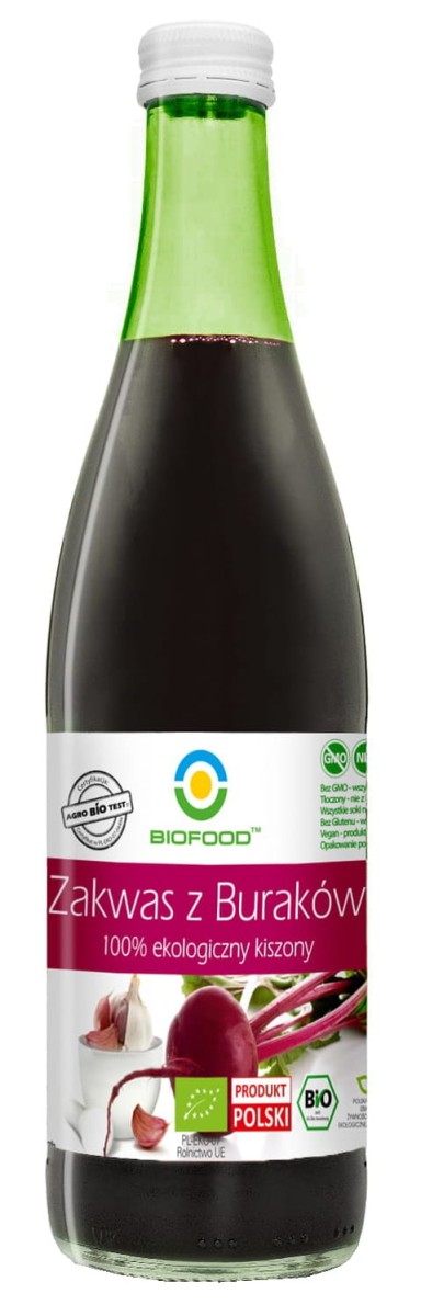 BIO FOOD Zakwas z buraków kiszonych bezglutenowy BIO 500ml