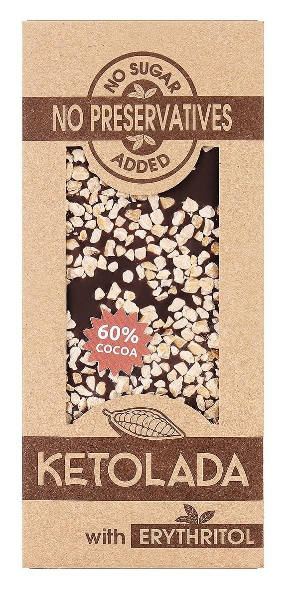 KETOLADA Czekolada z migdałami bez dodatku cukru 100g