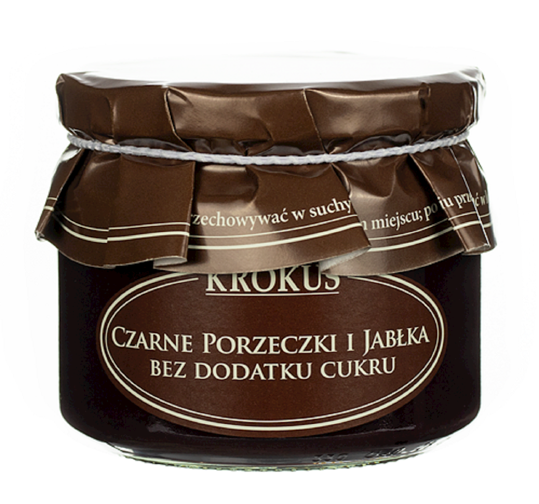 KROSKUS Czarne porzeczki i jabłka bez dodatku cukru 310g