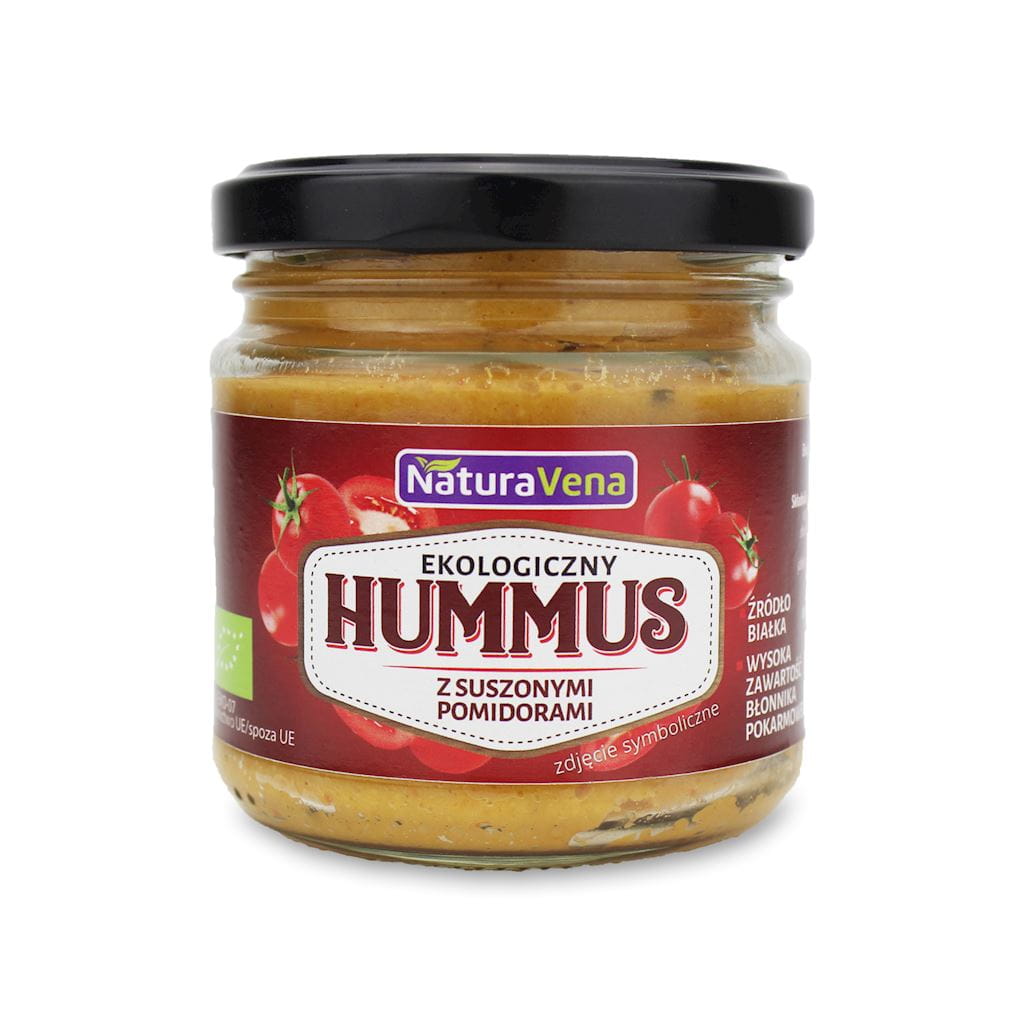 NATURAVENA Hummus z suszonymi pomidorami BIO 185g