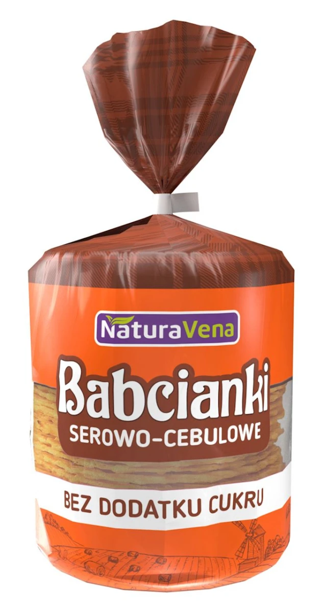 NATURAVENA Babcianki serowo-cebulowe bez dodatku cukrów 110g