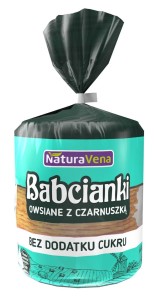 NATURAVENA Babcianki owsiane z czarnuszką bez cukru 100g