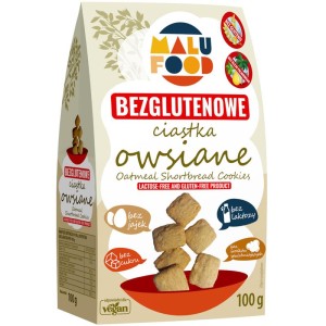 MALU FOOD Ciastka owsiane bez cukru bezglutenowe 100g