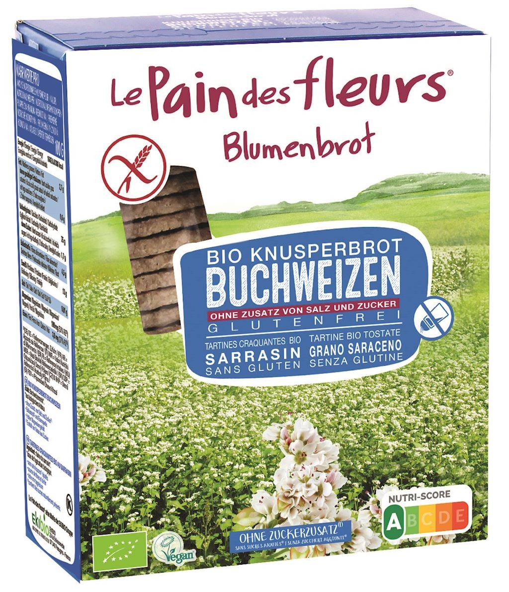 LE PAIN DES FLEURS Pieczywo chrupkie proteinowe gryczane bezglutenowe BIO 150 g