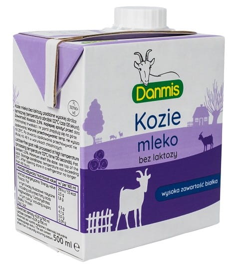 DANMIS Kozie mleko bez laktozy UHT (2,5% łtuszczu) 500ml