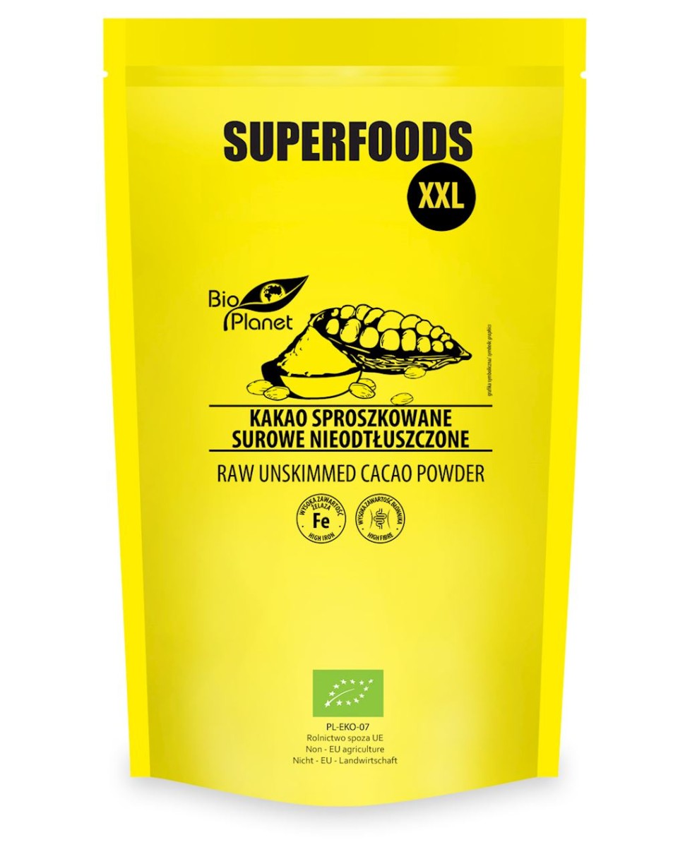 BIO PLANET Kakao sproszkowane surowe nieodtłuszczone Bio 400g
