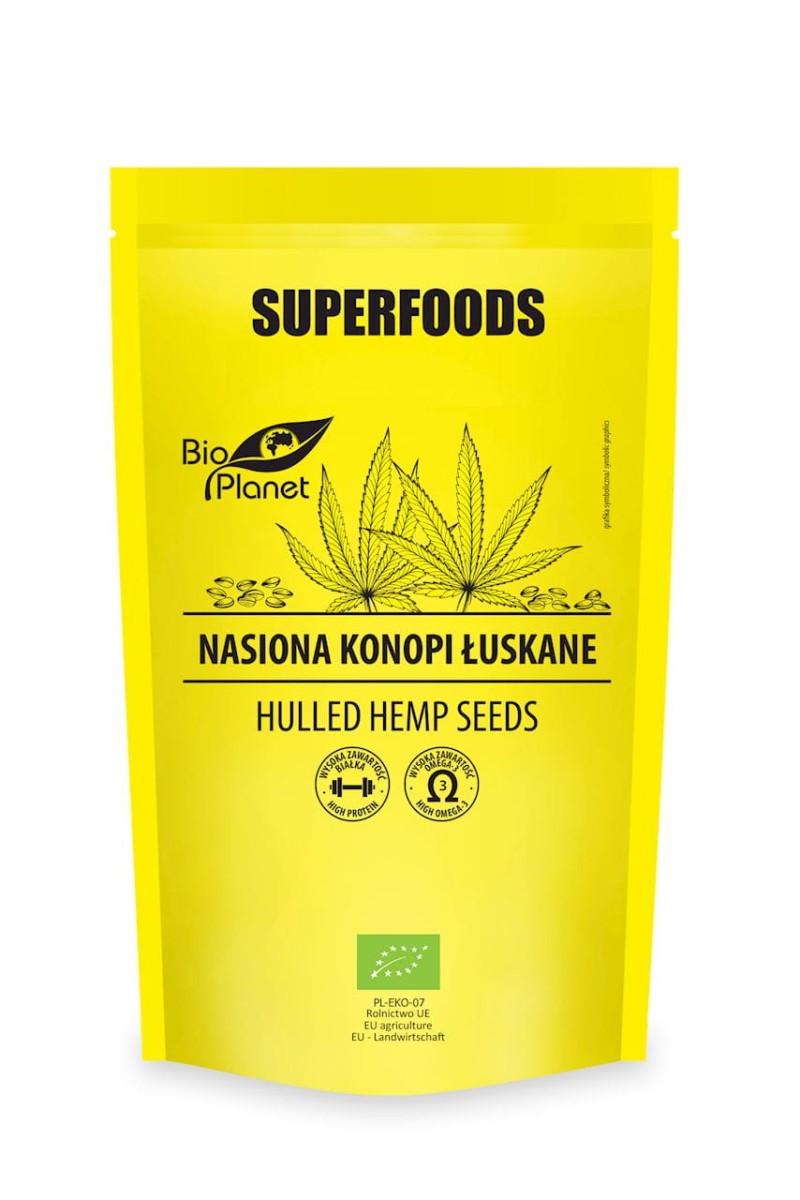 BIO PLANET Nasiona konopi siewnych łuskane BIO 200g