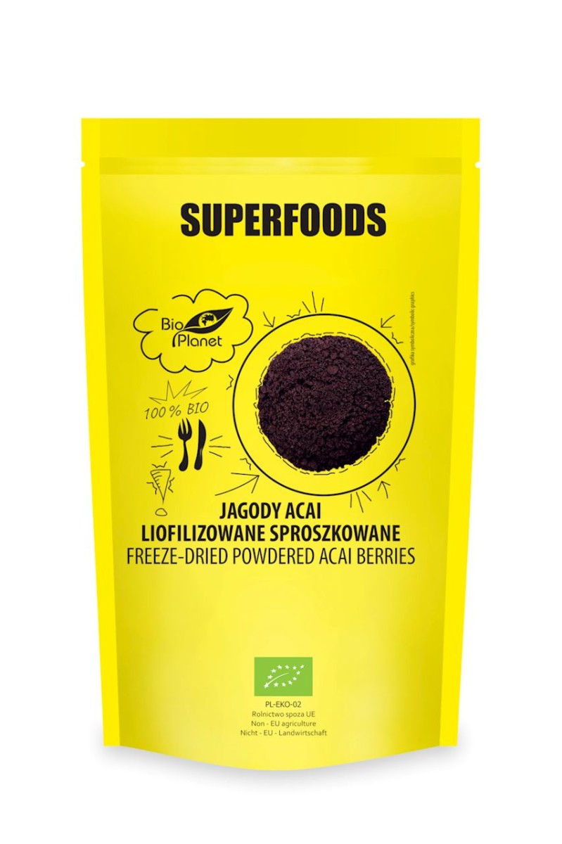 BIO PLANET Jagody acai liofilizowane sproszkowane Bio 100g