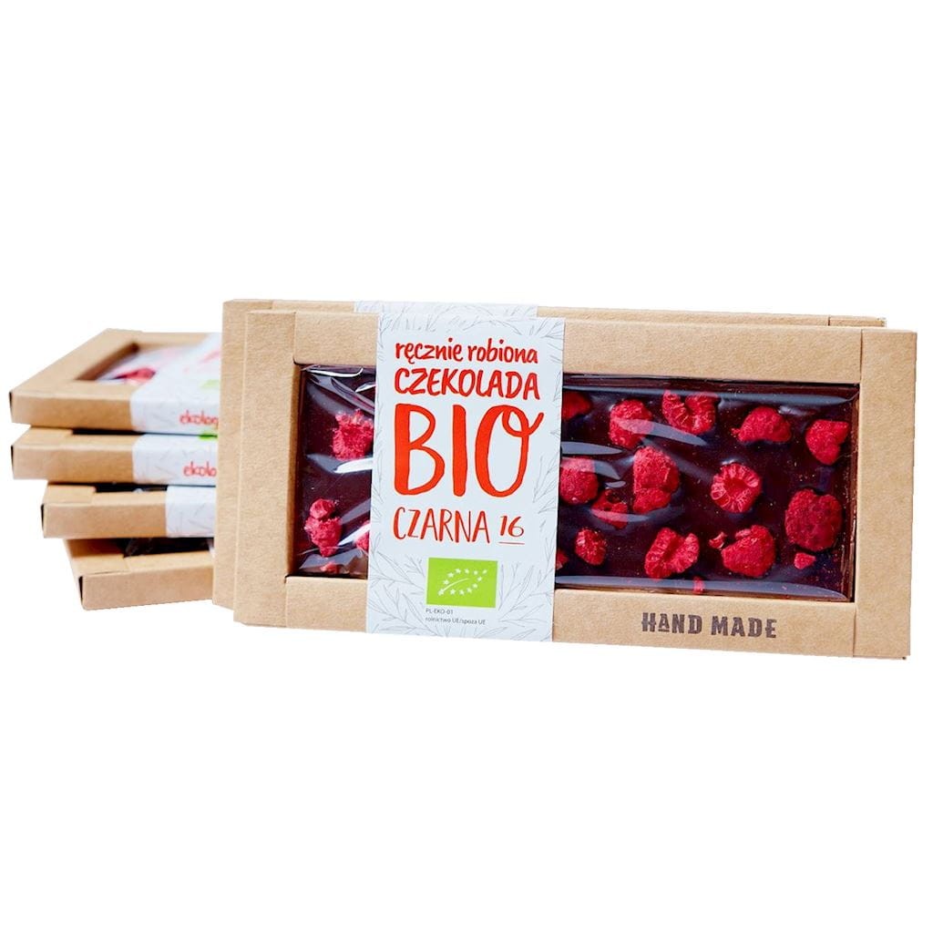 Czekolada deserowa z malinami bio 53 g - CUKIERNIA STAROPOLSKA