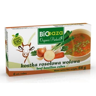 BIOOAZA Kostka rosołowa wołowa BIO 66g