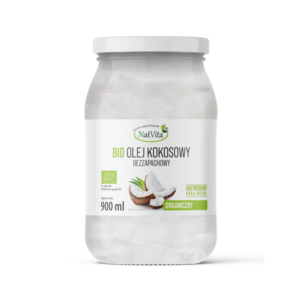 NATVITA Olej kokosowy Bez zapachu BIO 900ml