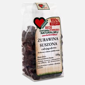 BJOS Żurawina suszona słodzona sokiem jabłkowym 150g
