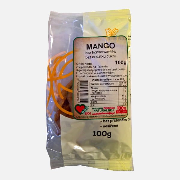 BJOS Mango suszone bez cukru 100g