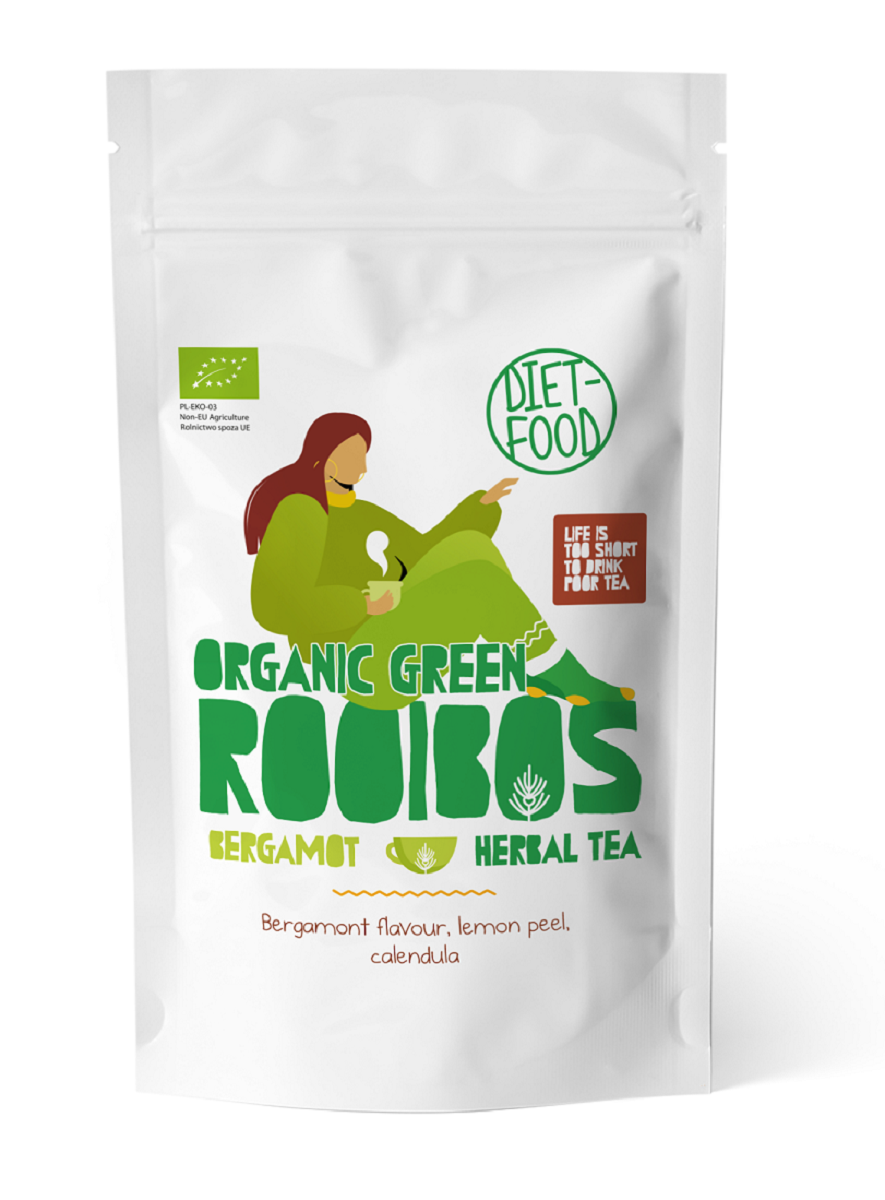 DIET FOOD Rooibos zielony bergamotka 100g