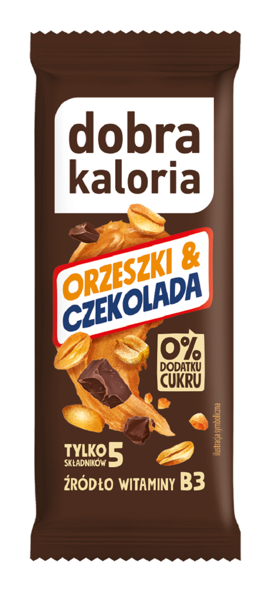 DOBRA KALORIA Baton Orzeszki&Czekolada 35g