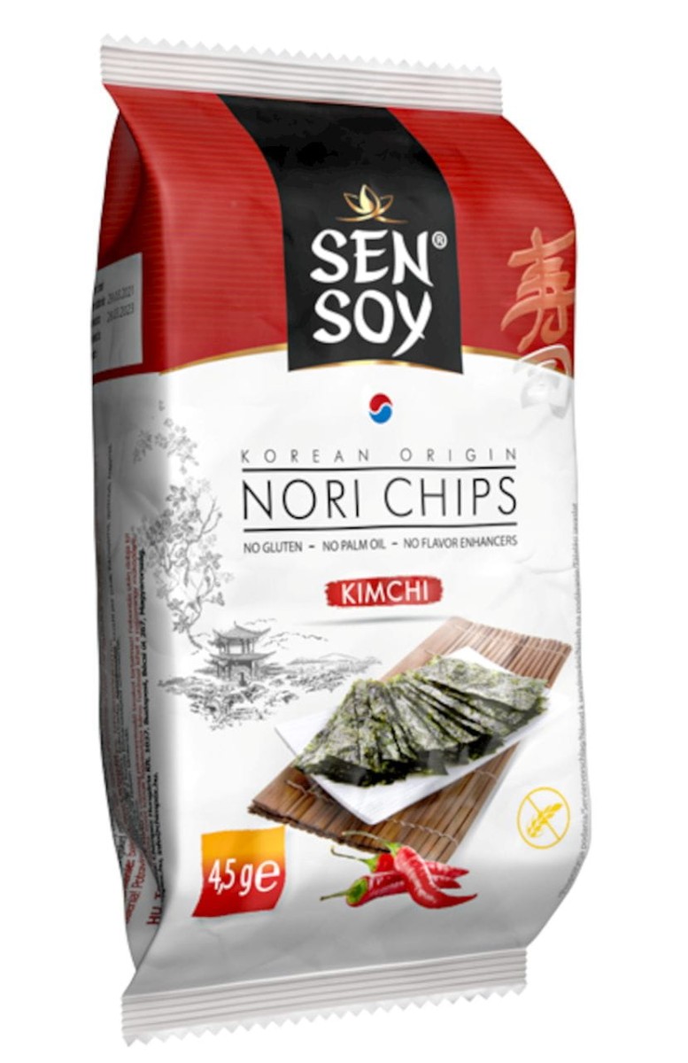 SEN SOY Chipsy Nori Kimchi bezglutenowe 4,5g