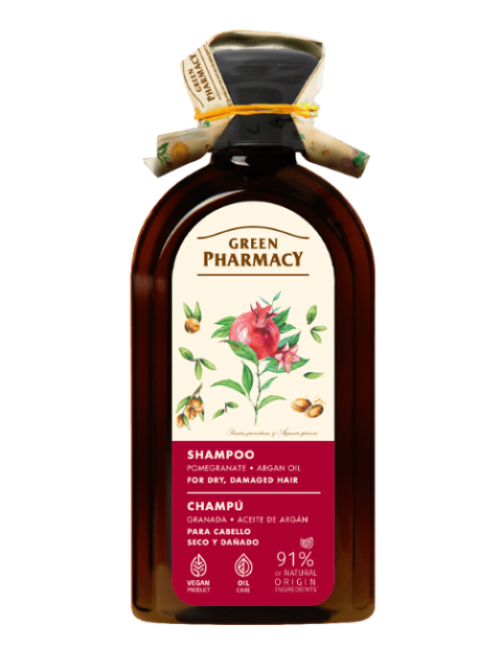 GREEN PHARMACY Szampon do włosów suchych i zniszczonych 350ml