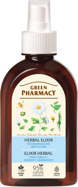 GREEN PHARMACY Ziołowy eliksir do włosów zniszczonych 250ml
