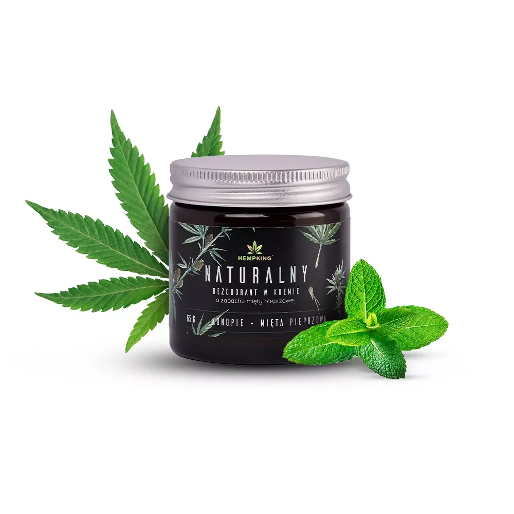 HEMP KING Naturalny dezodorant w kremie z miętą pieprzową 65g