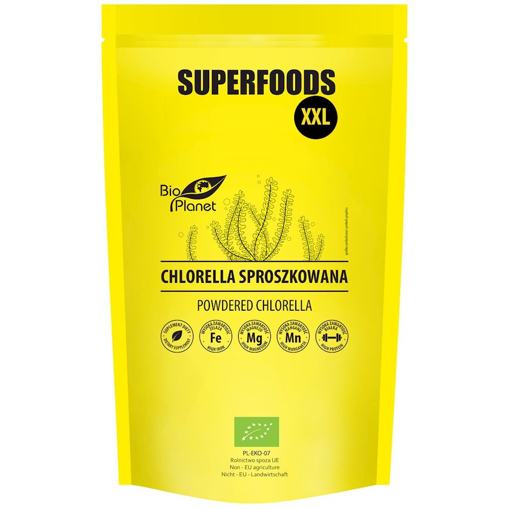 BIO PLANET Chlorella sproszkowana Bio 600g