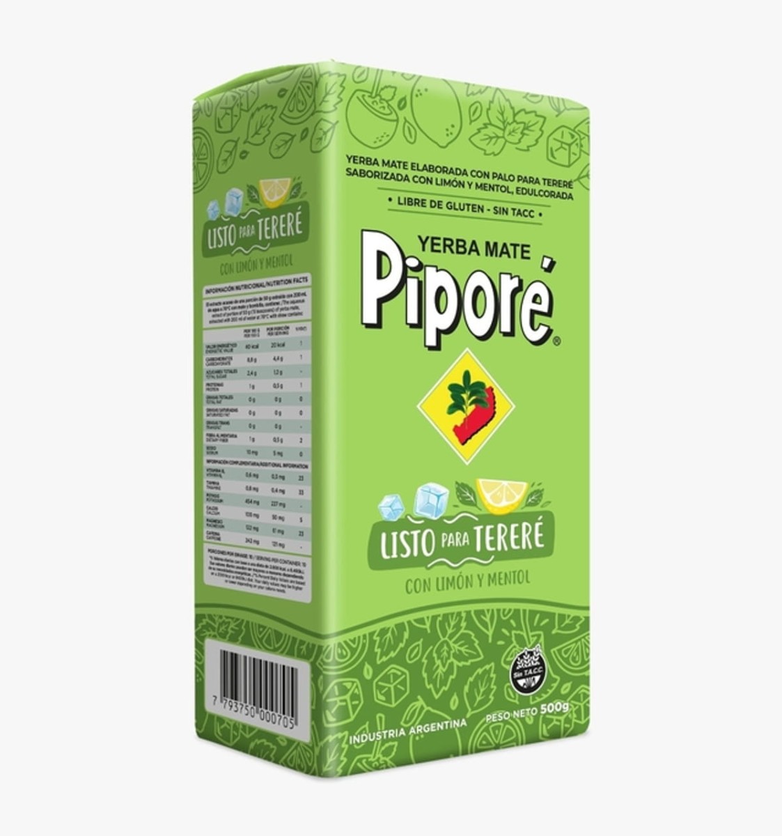 JB Yerba Mate Pipore Terere Listo Limon + Mentol 500g
