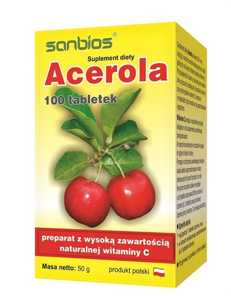 SANBIOS Acerola 100 tabletek