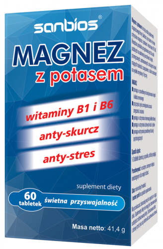 SANBIOS Magnez z Potasem 60 tabletek