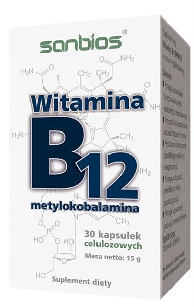 Sanbios Witamina B12 metylokobalamina 30 kapsułek