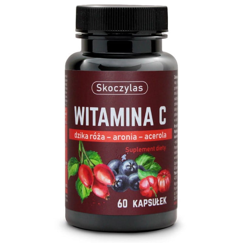 Skoczylas Witamina C Dzika Róża Aronia Acerola 60 kapsułek