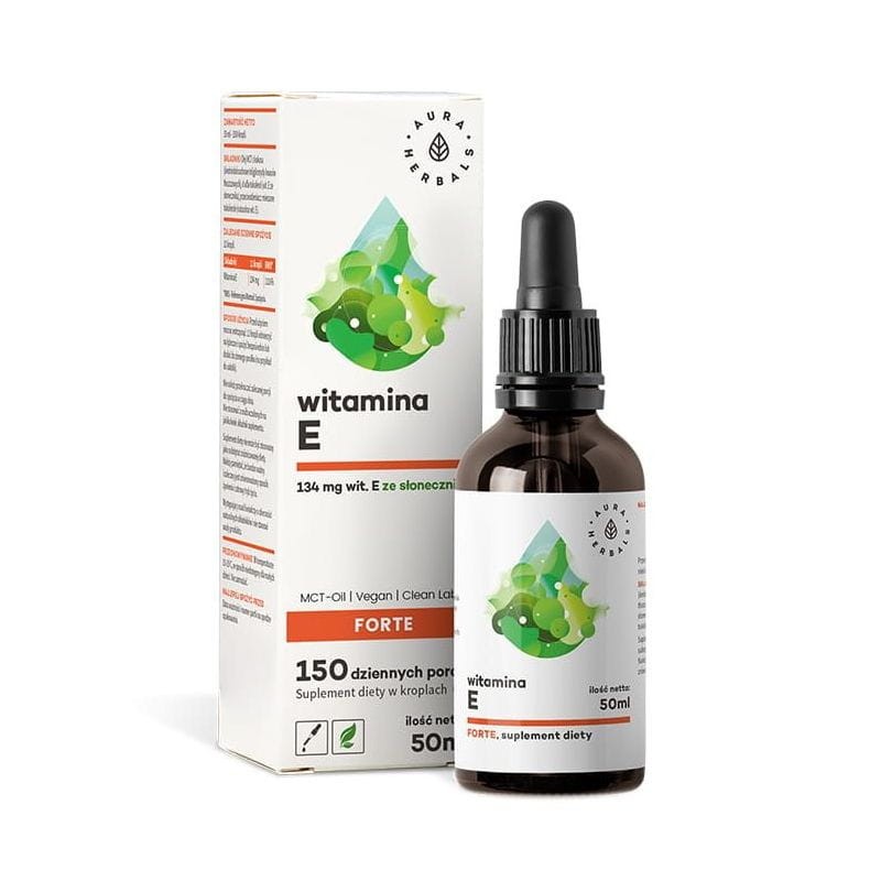 AURA HERBALS Witamina E Forte 200 IU w oleju MCT 50ml
