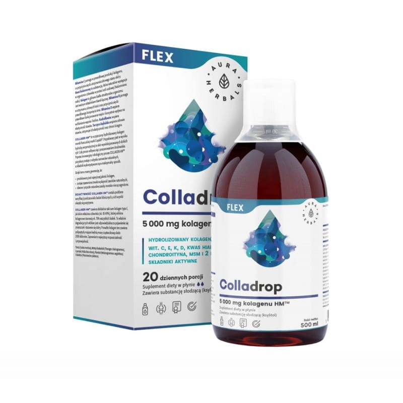 AURA HERBALS Colladrop Flex kolagen morski 500 ml