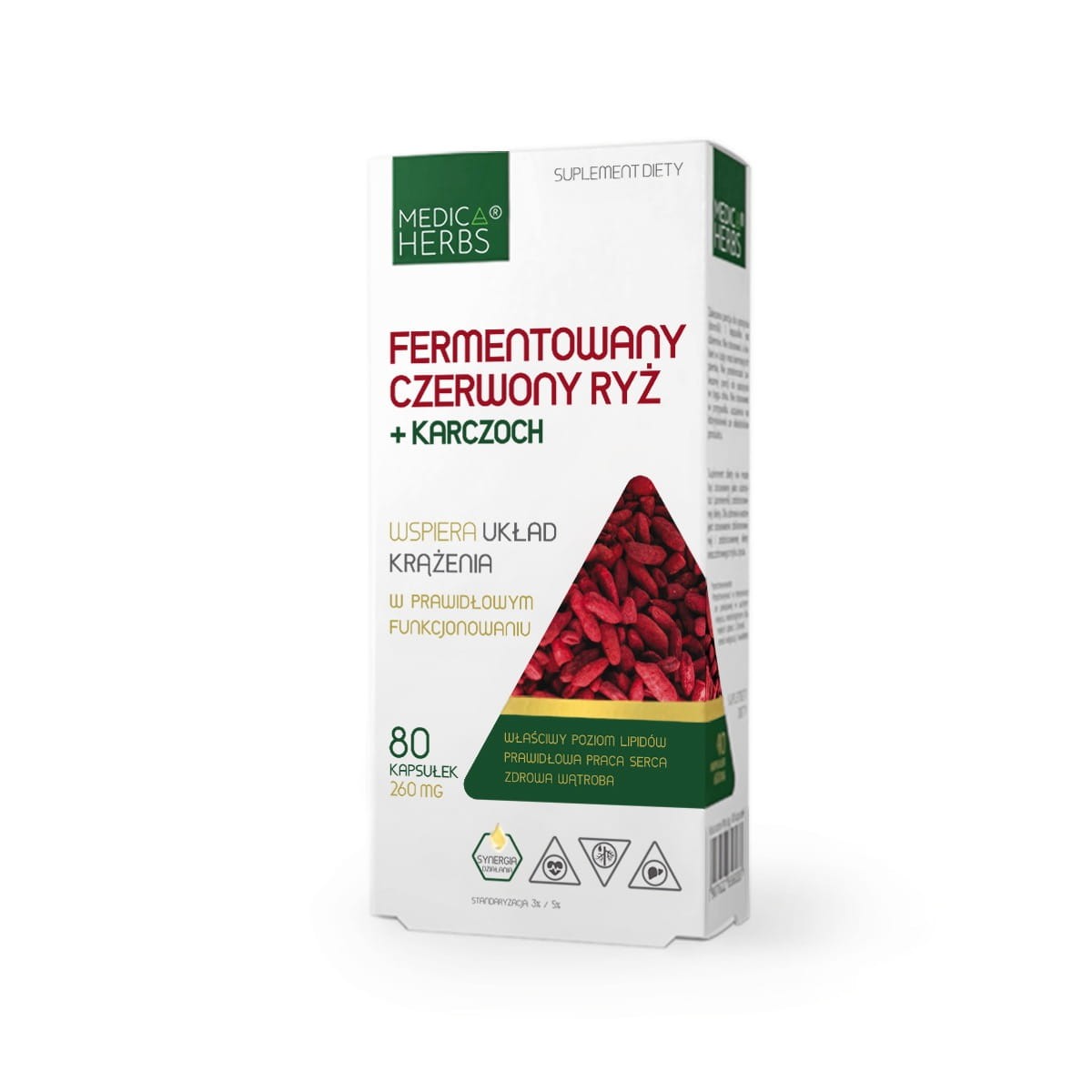 MEDICA HERBS Fermentowany ryż czerwony + karczoch 80 kapsułek