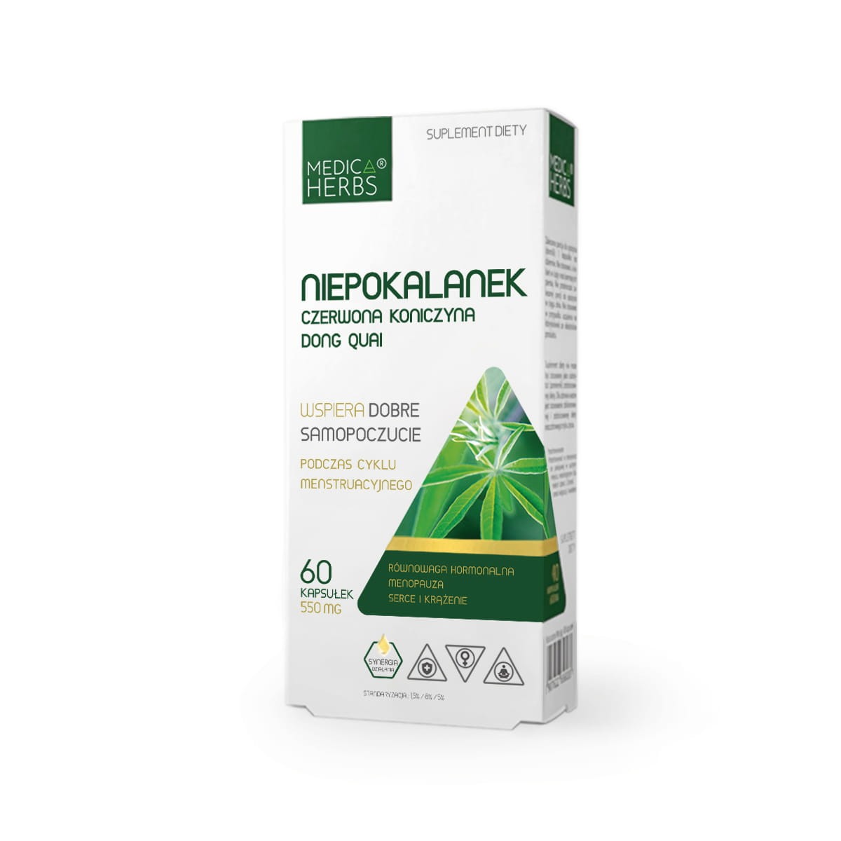 MEDICA HERBS Niepokalanek Czerwona koniczyna Dong Quad 60 kapsułek