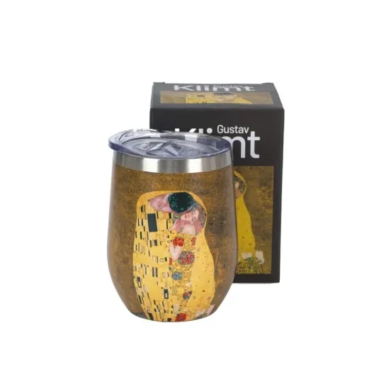 Kubek termiczny THE KISS CLASSIC 330ml inspired by Klimt - Zdjęcie 2