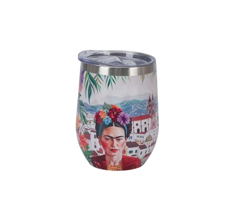 Kubek termiczny 330ml MEXICAN ART FRIDA RED