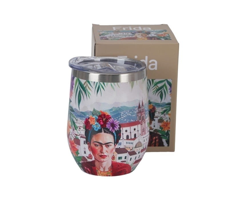 Kubek termiczny 330ml MEXICAN ART FRIDA RED - Zdjęcie 2