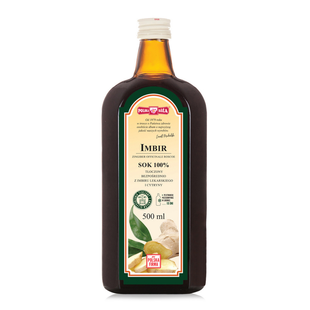 Polska Róża Imbir 100% sok z cytryną 500ml