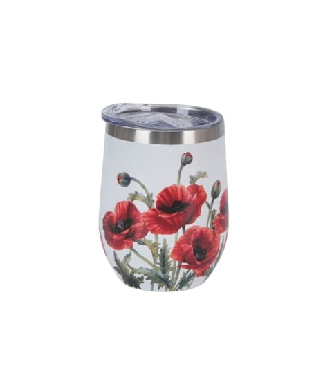 Kubek termiczny CLASSIC POPPIES 330ml Biały