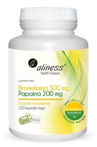 ALINESS Bromelaina z Papainą 100 kapsułek