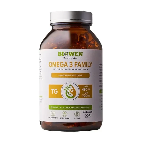 Biowen Omega 3 Family 720mg EPA 480mg DHA 225 kapsułek