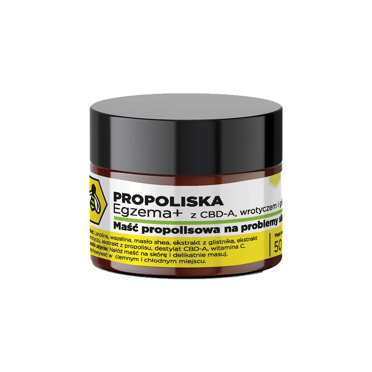 API EFFECT Mać propolisowa EGZEMA + CBDA/wrotycz/glistnik 50 ml