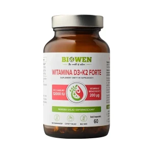 Biowen Witamina D3 12000 + K2 Forte 200 60 kapsułek