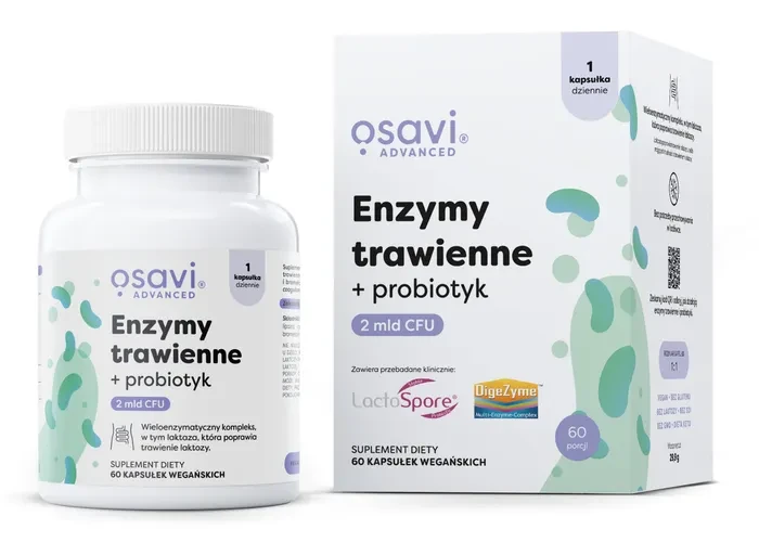 Osavi Enzymy Trawienne + Probiotyk 60 kapsułek