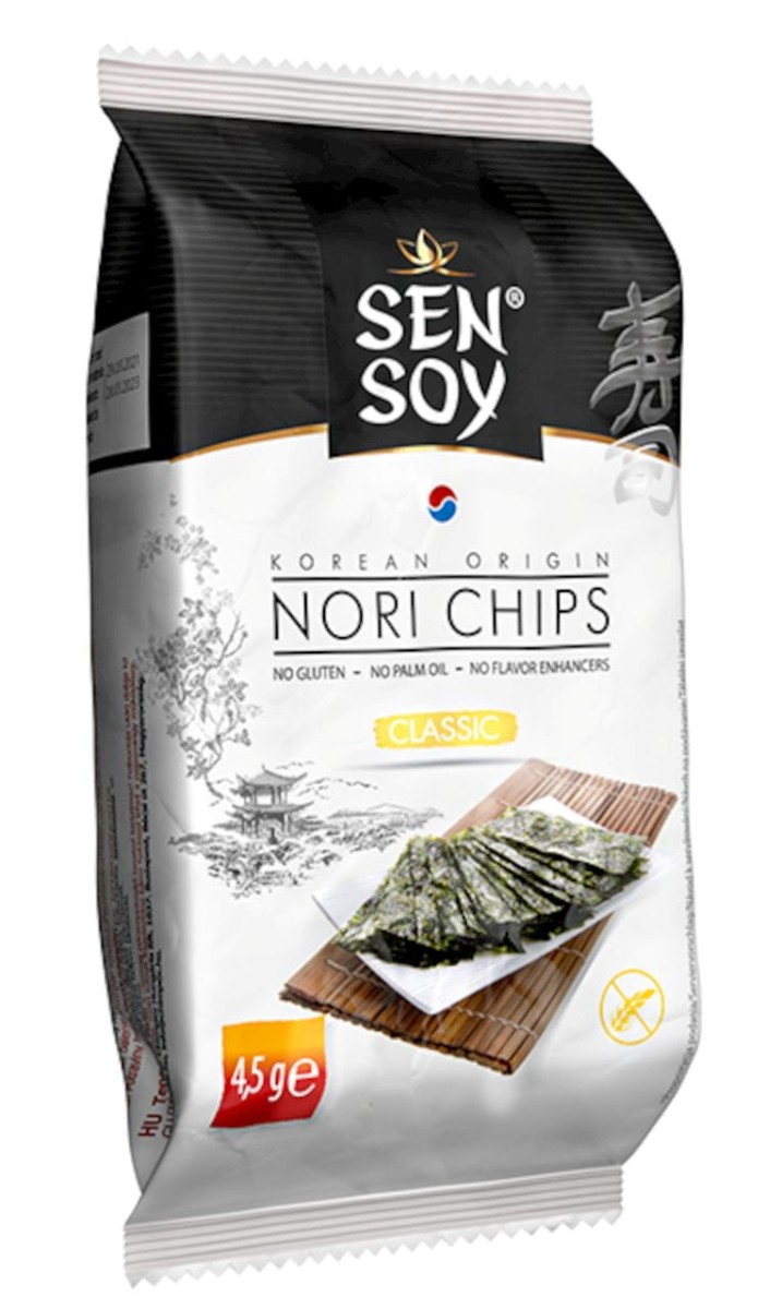 SEN SOY Chipsy Nori Klasyczne bezglutenowe 4,5g