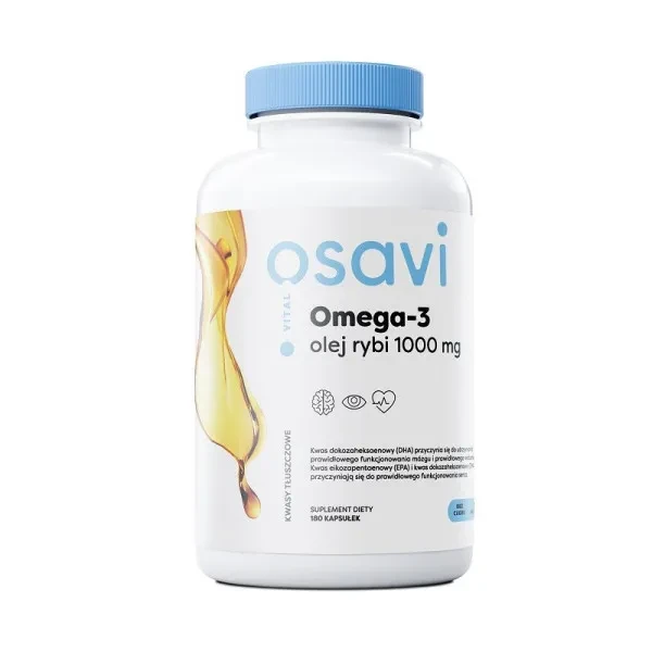 Osavi Omega-3 cytryna olej rybi 1000g 180 kapsułek