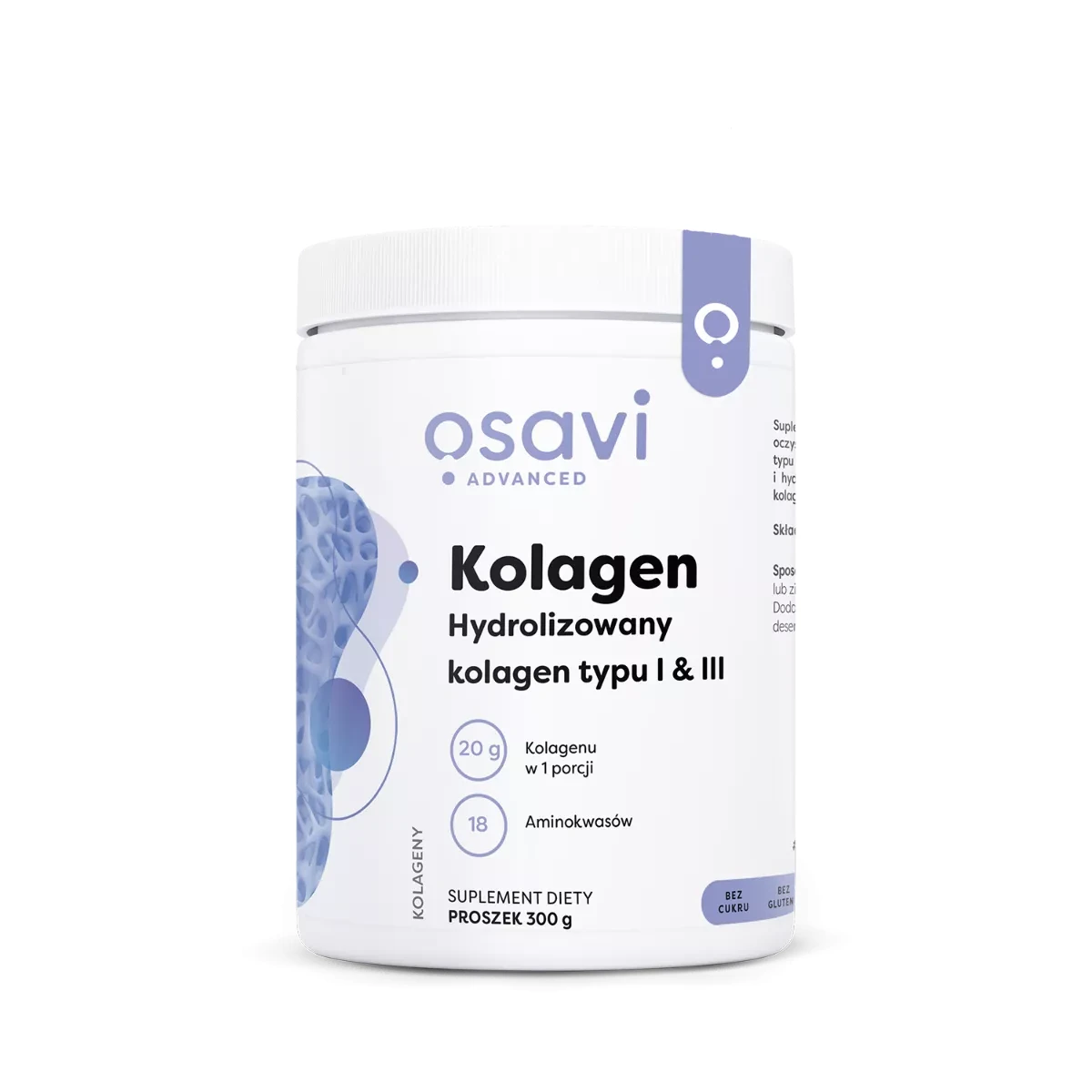 Osavi Hydrolizowany Kolagen typu I i III 300g
