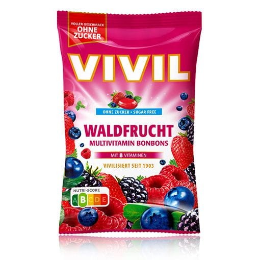 VIVILE Cukierki multiwitamina bez cukru 120 g