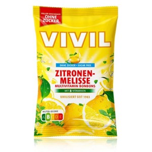 VIVILE Cukierki cytrynowe bez cukru 120 g
